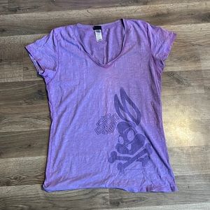 Harley Davidson Size Large Barnett H-D Purple V-Neck T Shirt